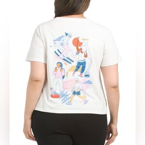 The North Face Women's White Tee Plus Size 2X Short Sleeves Crew Neck NWT $35